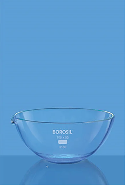 Borosil 3180 Flat Bottom Evaporating Dishes, With Spout – Borosil