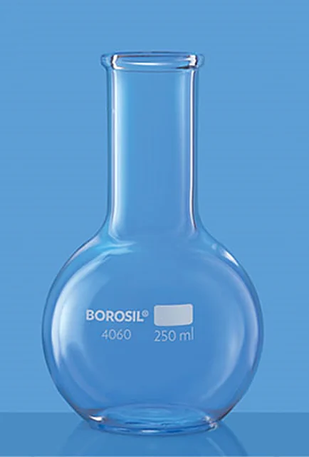 Borosil 4060 Flat Bottom Flask, Narrow Mouth – Borosil