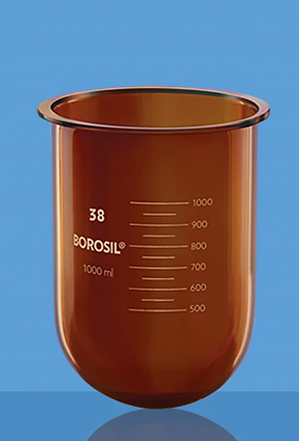 Borosil 4267 Dissolution E-Flask, Amber, USP, With Certificate – Borosil