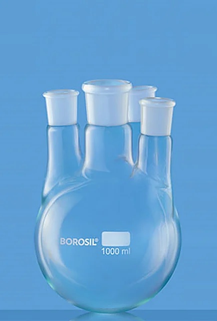 Borosil 4386 Round Bottom Flask, 4 Necks, Parallel – Borosil