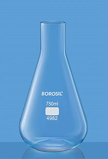 Borosil 4981 Erlenmeyer (Conical) Flask, Long Neck Without Rim – Borosil