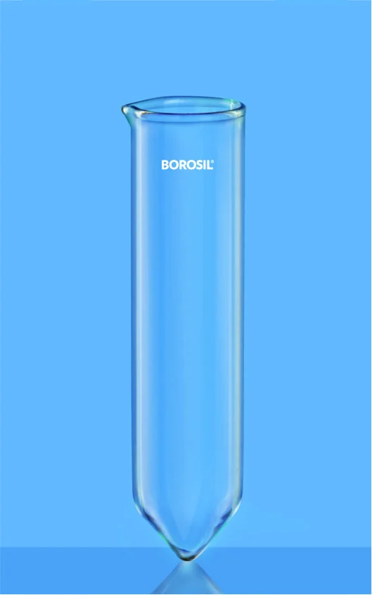 Borosil 8320 Centrifuge Tube Heavy Duty, With Spout, Plain, Short Conical Bottom – Borosil