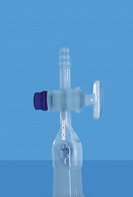 Borosil 8855 Adapter, Straight Socket With Stopcock – Borosil