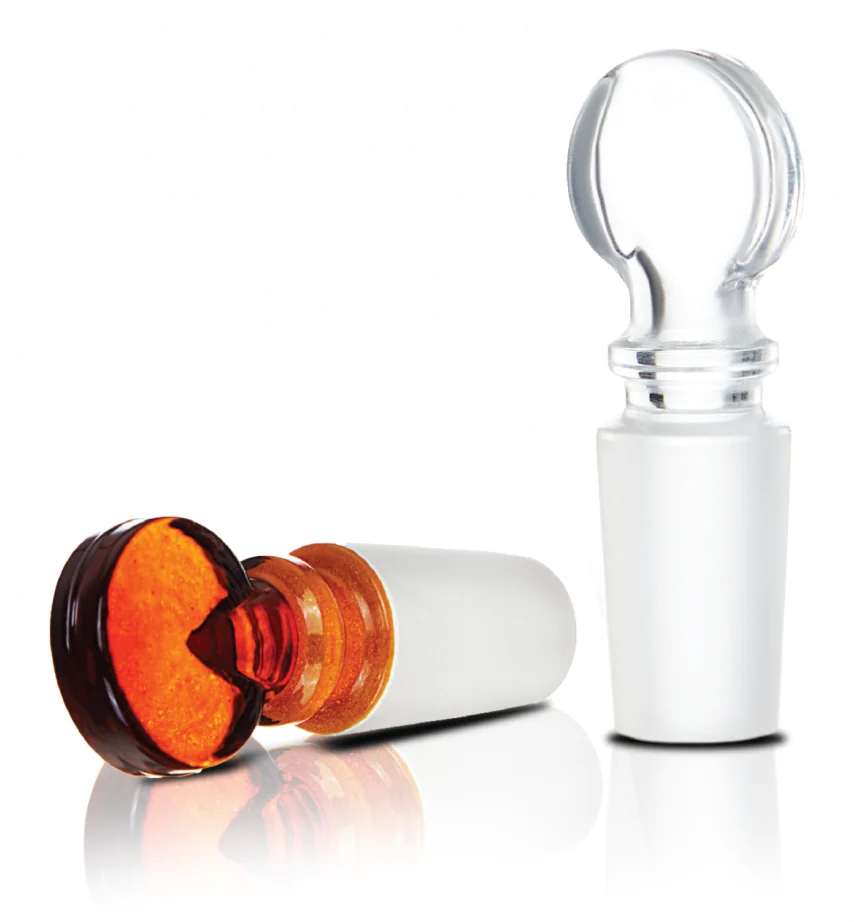 Borosil Glass Stopper (ISO / DIN, Penny head, Amber) – Borosil