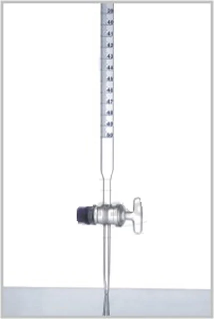 Burette with Straight Bore Glass Key Stopcock – Polylab